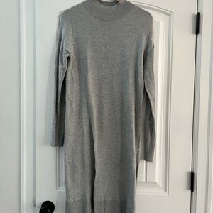 Banana Republic Gray Mock Neck Sweater Dress